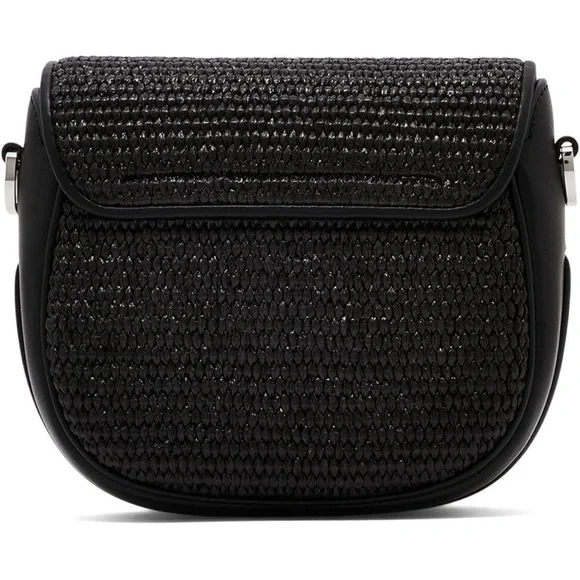 Marc Jacobs Black Raffia Crossbody Saddle Bag NWT - Picture 2 of 13